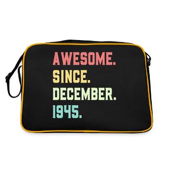 Awesome Since December 1945 - Retro Bag - black/gold - Back