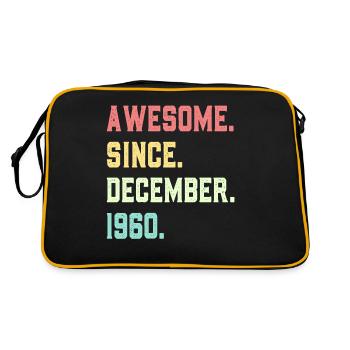 Awesome Since December 1960 - Retro Bag - black/gold - Back