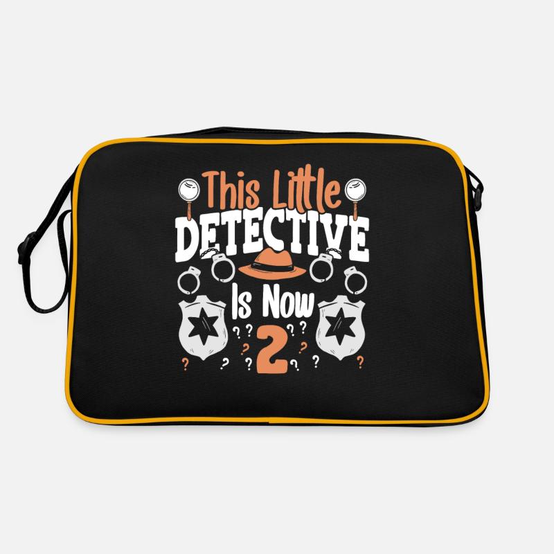 Ce petit détective a maintenant 2 ans, 2ème anniversaire Sac Retro