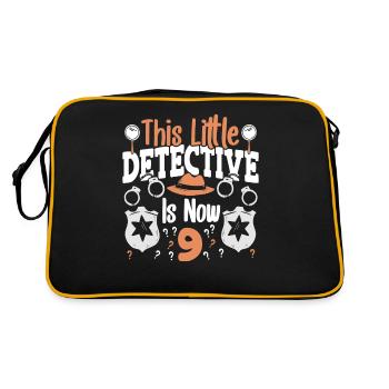 This little detective is now 9, 9 years old - Retro Bag - black/gold - Back