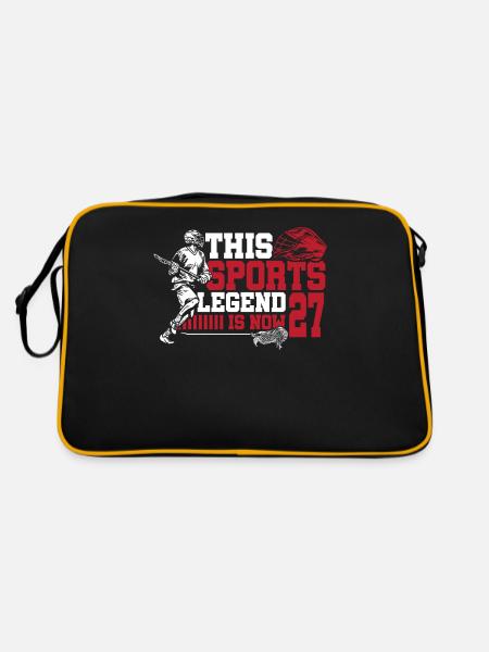 This Sports Legend Is Now 27, Lacrosse Game - Retro Bag - black/gold - Back