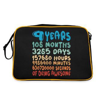 9 ans Mois Jours Être Génial 9ème anniversaire - Sac Retro - noir/or - Dos
