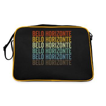 Belo Horizonte Brazil Retro Vintage - Retro Bag - black/gold - Back
