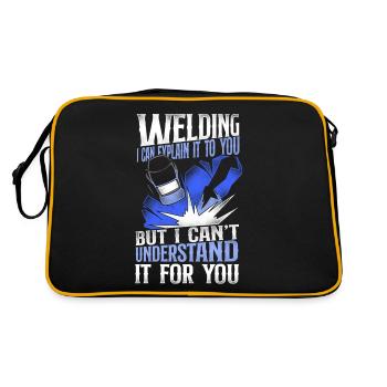 Welder Welding Vintage Welding I - Retro Bag - black/gold - Back
