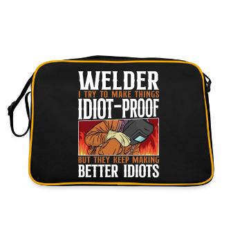 Welder Welding Vintage Welder I - Retro Tasche - Schwarz/Gold - Hinten