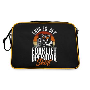 Certified Forklift Truck Operator - Retro Tasche - Schwarz/Gold - Hinten