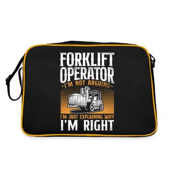 Certified Forklift Truck Operator - Retro Tasche - Schwarz/Gold - Hinten