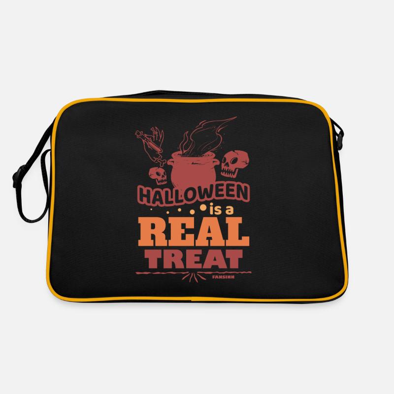 Crâne de sorcière d’Halloween Sac Retro