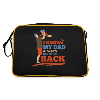 Père et fille - Sac Retro - noir/or - Dos