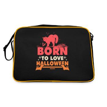 Né pour aimer le chat d’Halloween - Sac Retro - noir/or - Dos