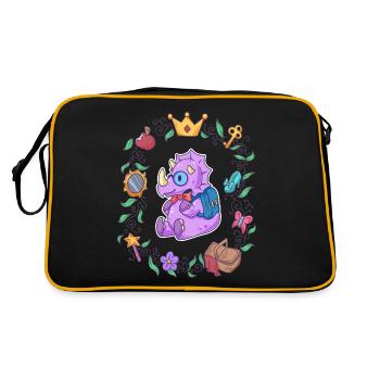 Triceratops Girls School Fairy Tales - Retro Bag - black/gold - Back