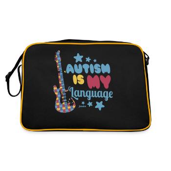 L’autisme est mon langage Asperger autistique - Sac Retro - noir/or - Dos