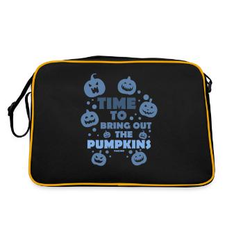 Time to put out the pumpkins - Retro Bag - black/gold - Back