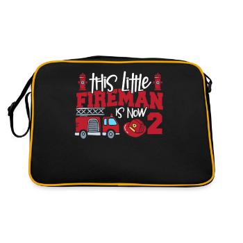 Ce petit pompier a maintenant 2 ans, - Sac Retro - noir/or - Dos