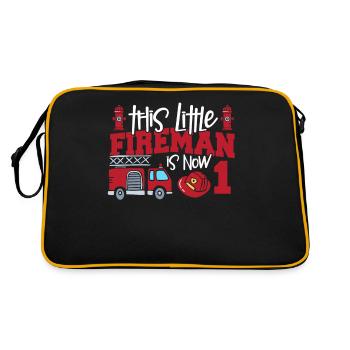 Ce petit pompier a maintenant 1, - Sac Retro - noir/or - Dos