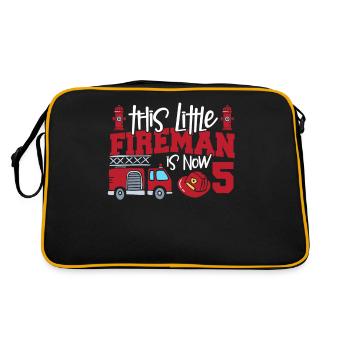 Ce petit pompier a maintenant 5 ans, - Sac Retro - noir/or - Dos