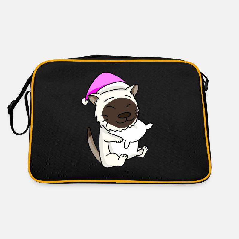 Katze Katzenrasse Birma Retro Tasche