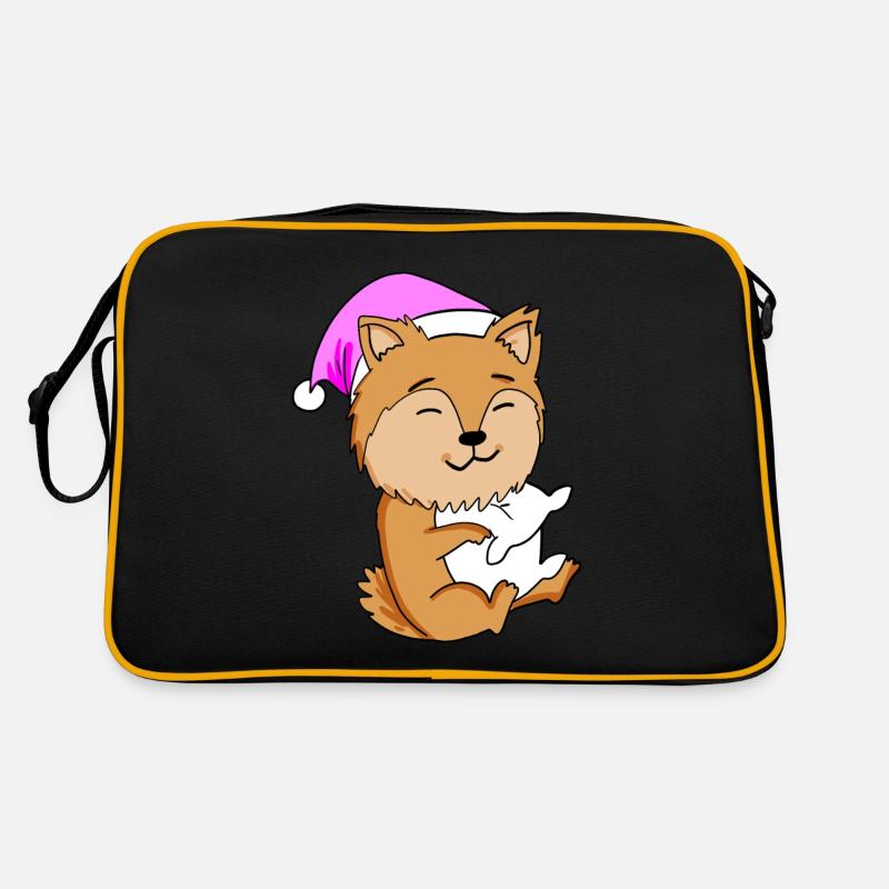 Hund Hunderasse Zwergspitz Retro Tasche