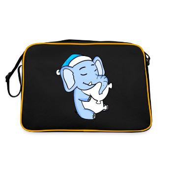 Bébé éléphant - Sac Retro - noir/or - Dos