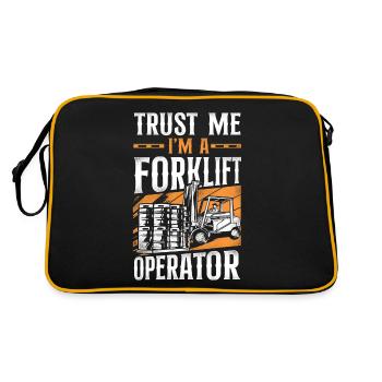 Certified Forklift Truck Operator - Retro Tasche - Schwarz/Gold - Hinten