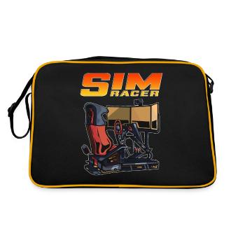 Sim Racer Driving Simulator Driver Gamer - Retro Bag - black/gold - Back