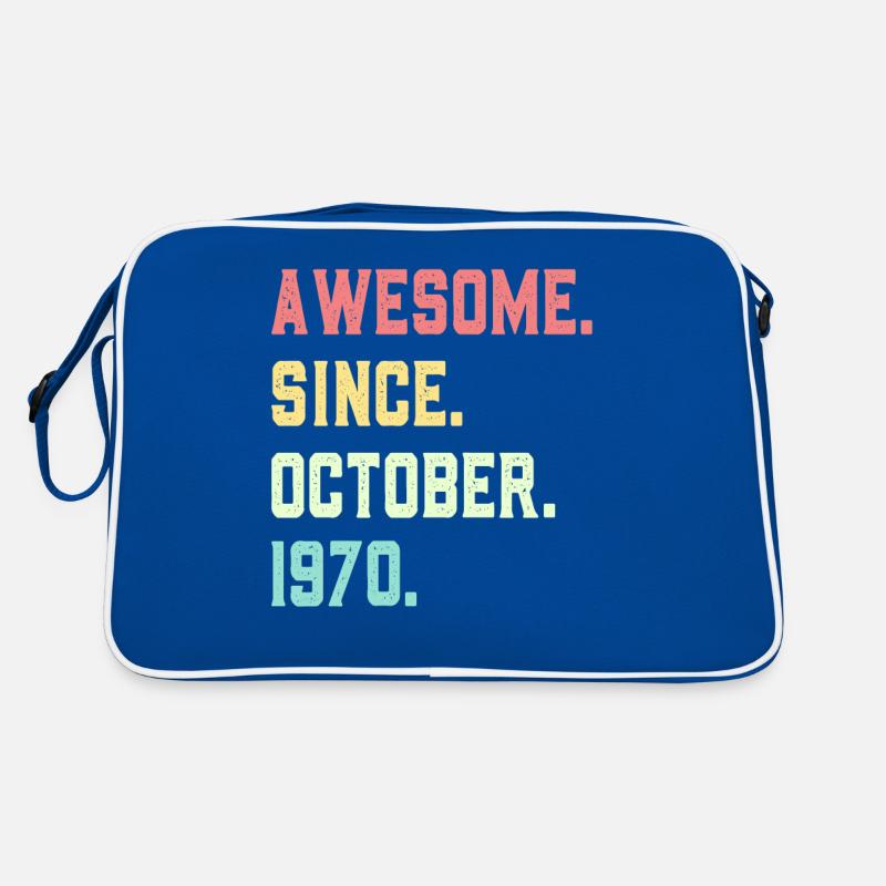 Awesome Since October 1970 Retro Bag