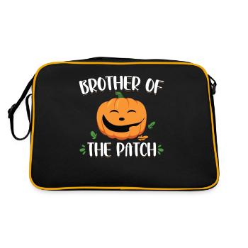 Bruder Des Patchs Lustiger Halloween-kürbis - Retro Tasche - Schwarz/Gold - Hinten