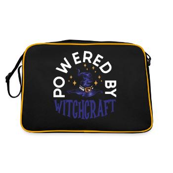 Powered By Witchcraft Witch Hat Spooky Wizardry - Retro Bag - black/gold - Back