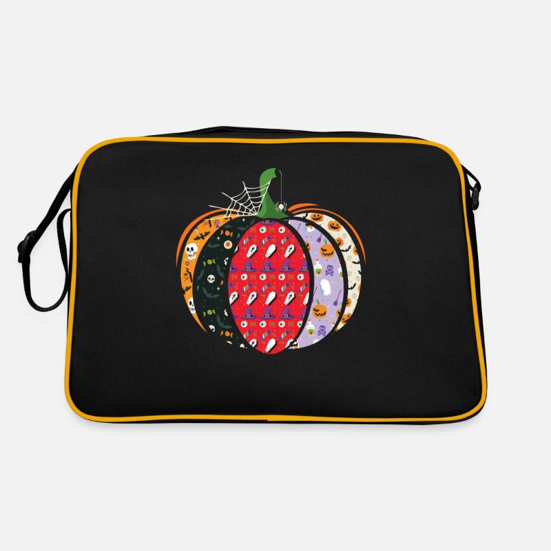 Spooky Patterned Pumpkin Halloween Holiday Retro Bag