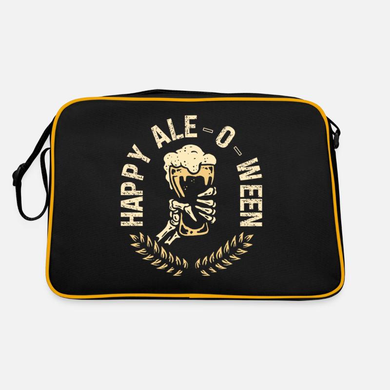 Fröhliches Ale-o-ween Gruseliges Alkoholisches Retro Tasche
