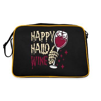 Happy Hallo Wein Gespenstisches Alkoholisches - Retro Tasche - Schwarz/Gold - Hinten