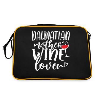 Amateur de vin Dalmatian Mère - Sac Retro - noir/or - Dos