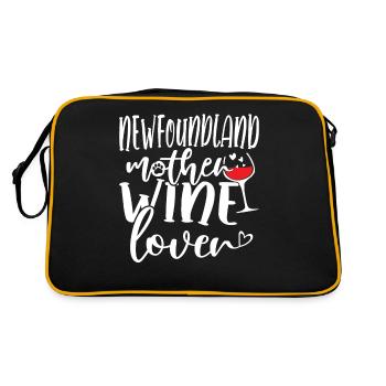Wine Lover NEWFOUNDLAND Mother - Retro Tasche - Schwarz/Gold - Hinten