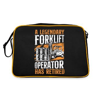 Certified Forklift Truck Operator - Retro Tasche - Schwarz/Gold - Hinten