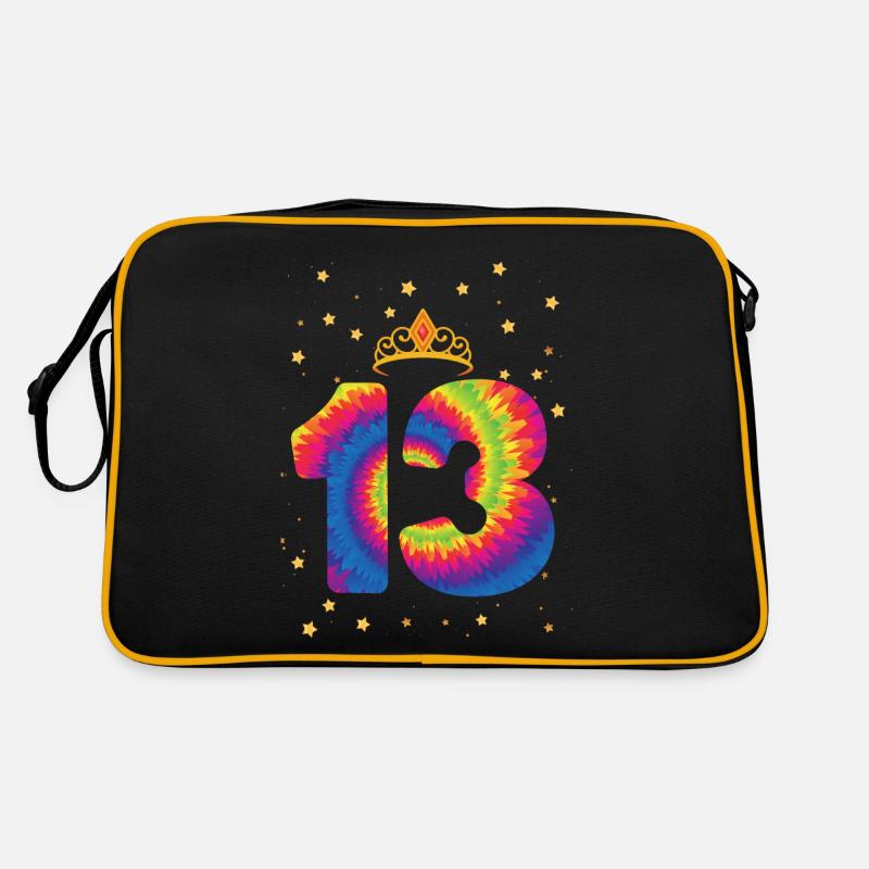13e anniversaire Krone | | d’anniversaire sur le thème de Tie Dye Sac Retro