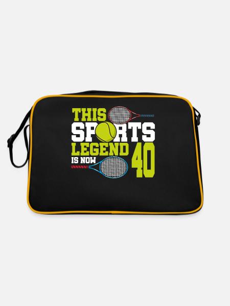 This sports legend is now 40, tennis 40. - Retro Bag - black/gold - Back