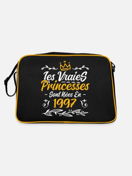 Les Vraies Princesses Sont Nées En 1997 - Sac Retro - noir/or - Dos