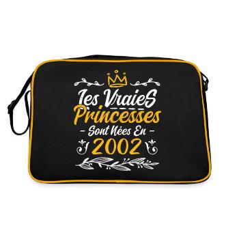 Les Vraies Princesses Sont Nées En 2002 - Sac Retro - noir/or - Dos