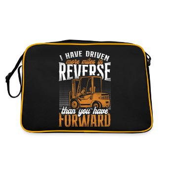 Certified Forklift Truck Operator - Retro Tasche - Schwarz/Gold - Hinten