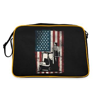 Certified Forklift Truck Operator - Retro Tasche - Schwarz/Gold - Hinten