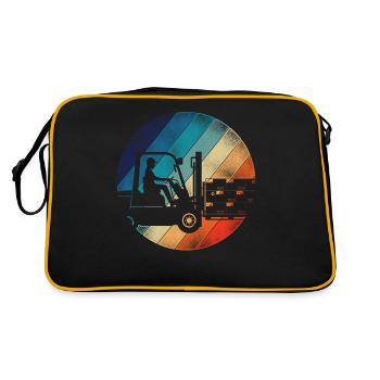 Certified Forklift Truck Operator - Retro Tasche - Schwarz/Gold - Hinten