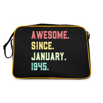 Awesome since January 1945 - Retro Bag - black/gold - Back