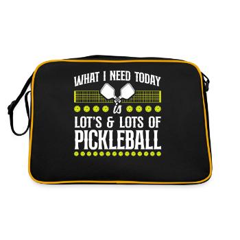 Pickleball What I Need Today Is - Retro Tasche - Schwarz/Gold - Hinten