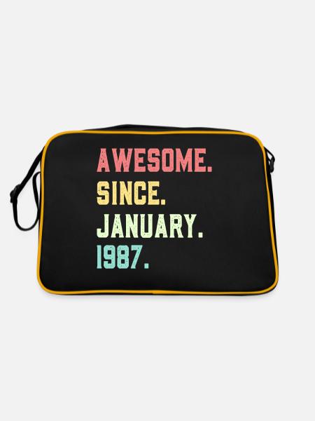 Awesome since January 1987 - Retro Bag - black/gold - Back