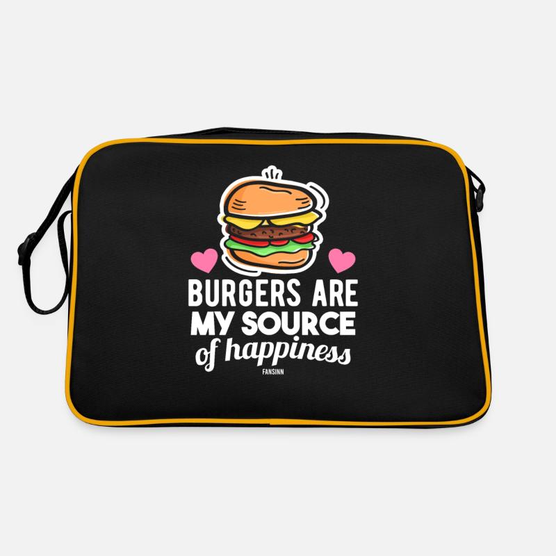 délicieux hamburger de restauration rapide malsain Sac Retro