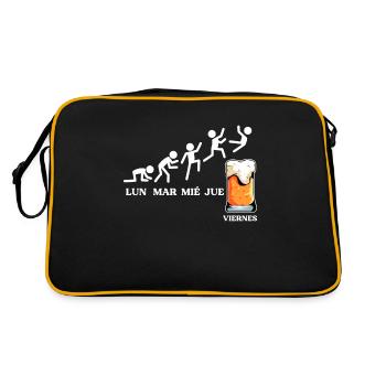 Bière du lundi et du vendredi - Sac Retro - noir/or - Dos