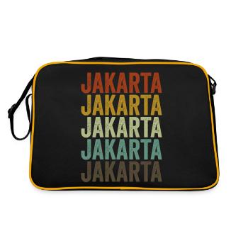Jakarta Indonesia Retro Vintage - Retro Bag - black/gold - Back