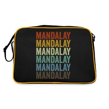 Mandalay Myanmar Retro Vintage - Retro Bag - black/gold - Back