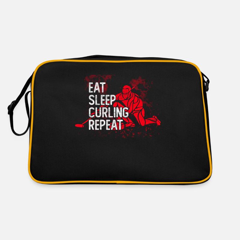 Manger sommeil Curling Répéter curling Sac Retro