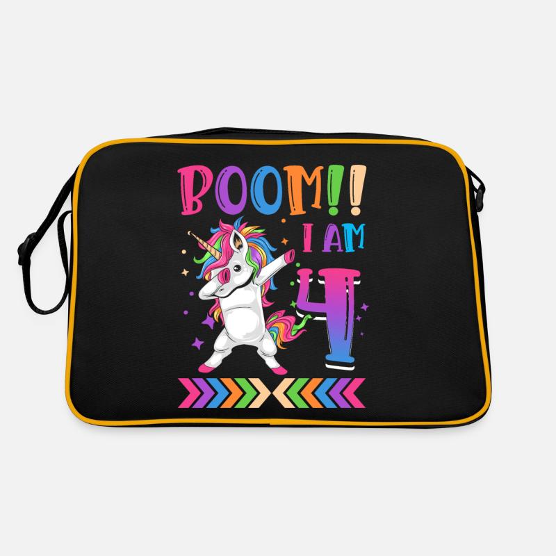 Boom!! Ich Bin 4, Buntes Lustiges Einhorn 4. Sac Retro